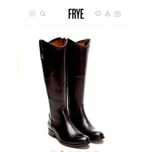 EUC Frye Melissa Inside Zip Black Leather Riding Boot Sz 8.5M. Worn only twice.